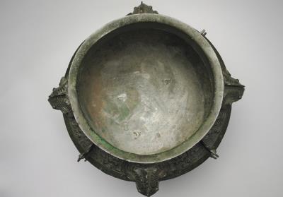 图片[3]-Lei wine vessel with goat-head high reliefs and knob pattern, late Shang dynasty, c. 13th-11th century BCE-China Archive